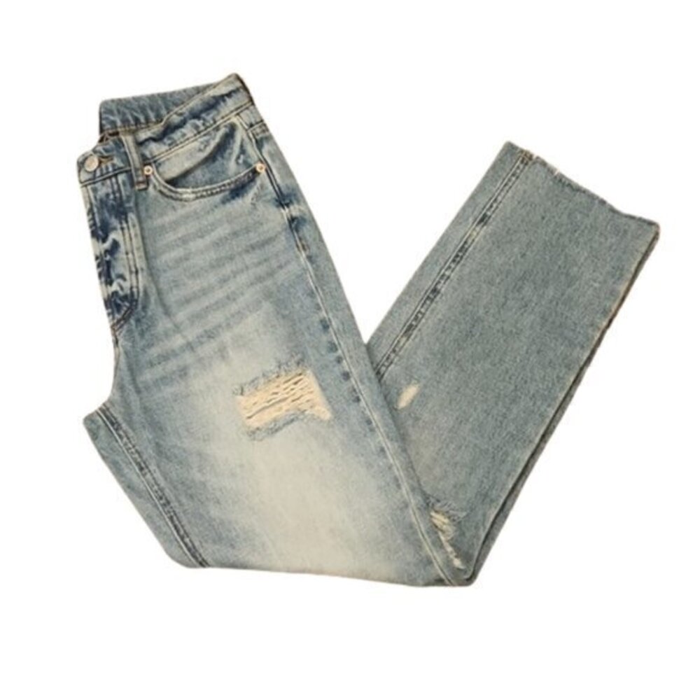 [BDG] Button Up Slim Straight Cut Off Ankle Jeans - Size 25